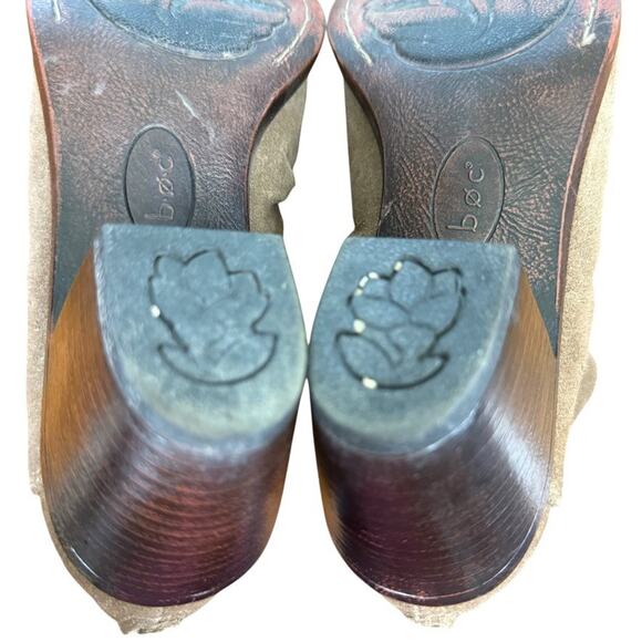 Boc Born Concept Slouchy Leather Suede Block Chunky Heel Ankle Boots Booties 8.5 - Picture 14 of 16